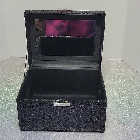 HTF Victoria Secret 2014 Glitter Makeup Cosmetic Train Case/ Box - Picture 9 of 11